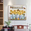 (Multi-Style) Sunflowers Bottles Quotes - 11CT Stamped Cross Stitch