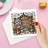 (US Local)6PCS DIY Diamond Art Christmas Greeting Cards Xmas Design Diamond Art Cards