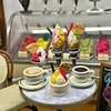 Ice Cream Shop Miniature Scene Simulation Fine Model Collection Trendy Ornaments