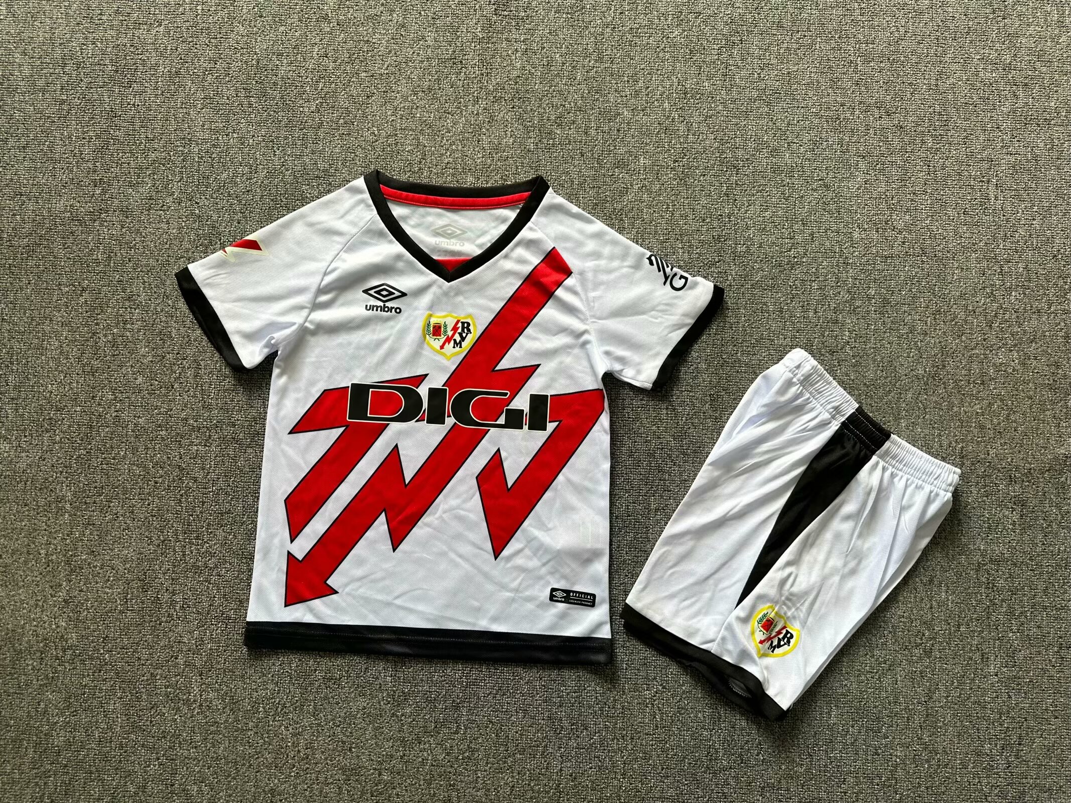 2024-2025 KIDS Rayo Vallecano Home Football Shirt 1:1 Thai Quality