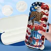 (US Local)Diamond Painting Storage Box Independence Day Wooden Jewelry Case Pencil Box for Art Crafts