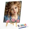 Rose Girl-Paint by Numbers Acrylic Painting 40*50cm