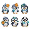 6Pcs Penguin Diamond Painting Fridge Magnet Diamond Art Magnets Decals Kit