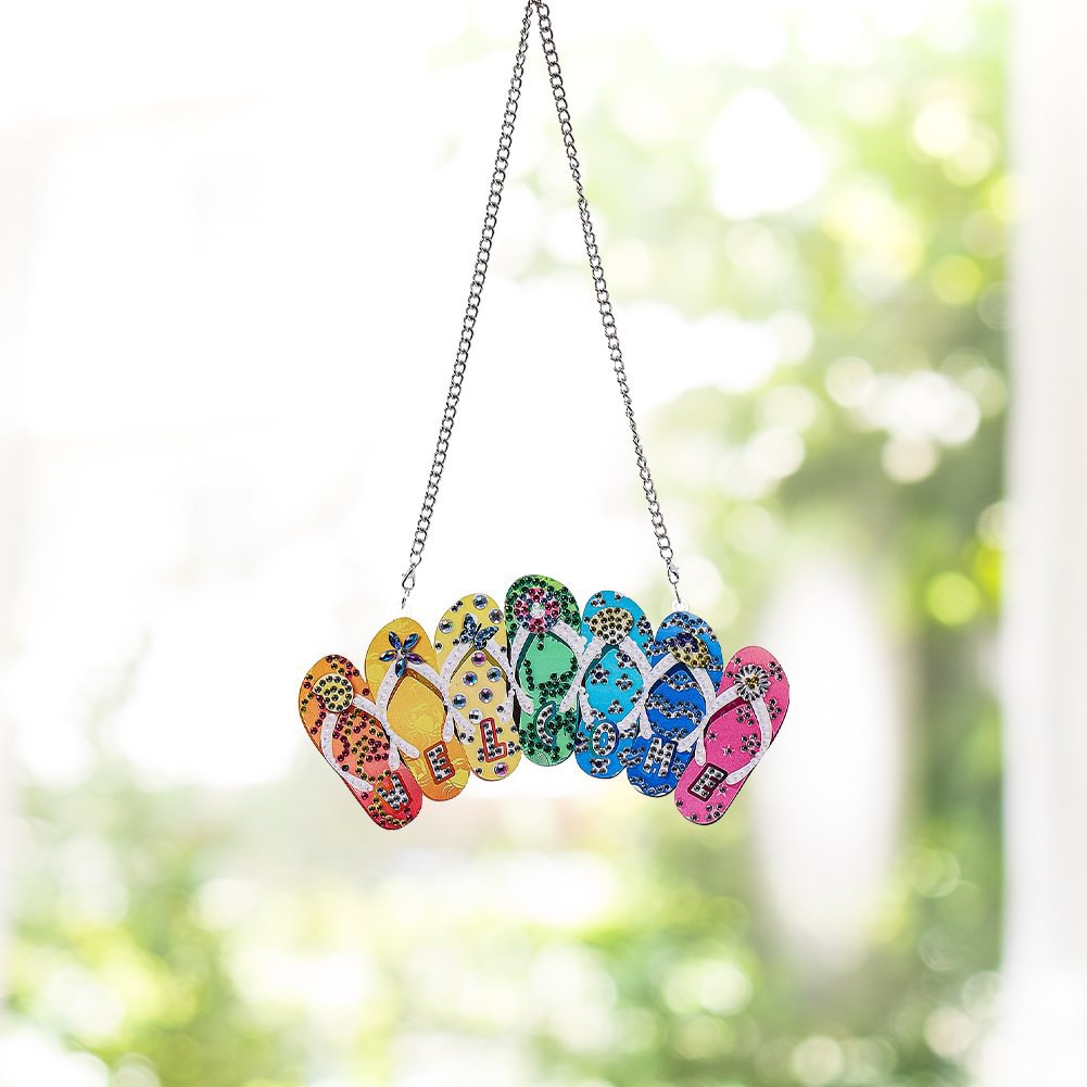 Cross mirror diamond painting bird door decoration sunflower pendant door decoration wall decoration handmade DIY flower