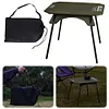 Foldable Camping Table High Low Dual-Use Table for Beach Hiking Fishing (Green)