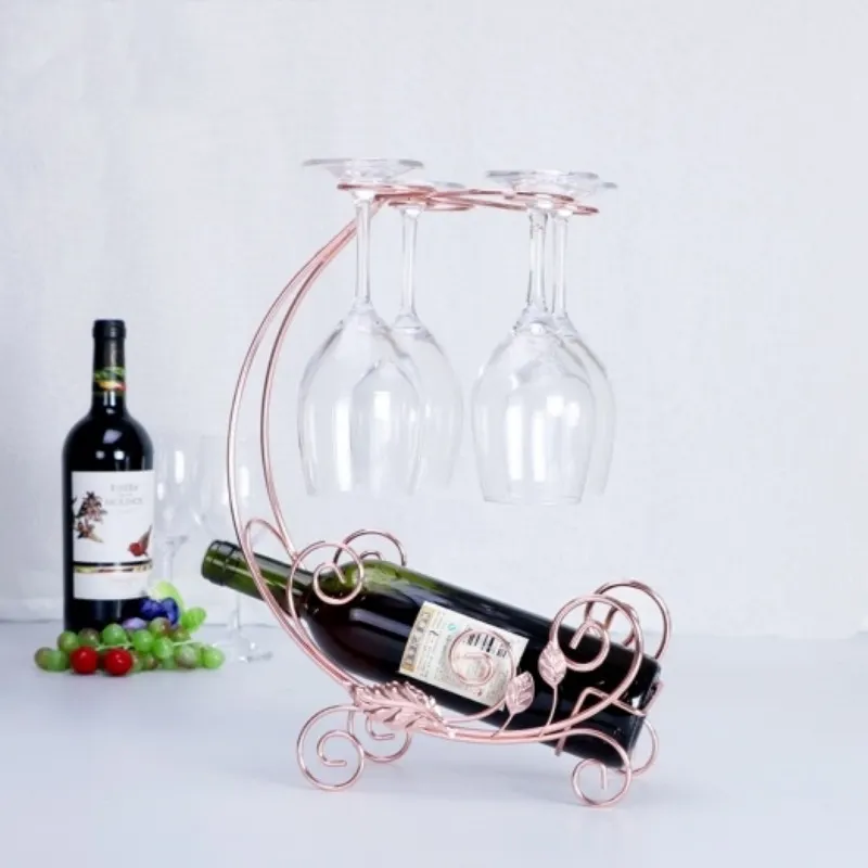 Athvotar Style Wine Cabinet Red Wine Rack Furnishings European Wine Shelf Bar KTV Iron Red Wine Display Rack