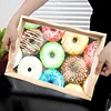 [NEW] DIY Diamond Painting Wooden Tray Food Tray with Handle Living Room Decoration Donut Wooden Tray Kit