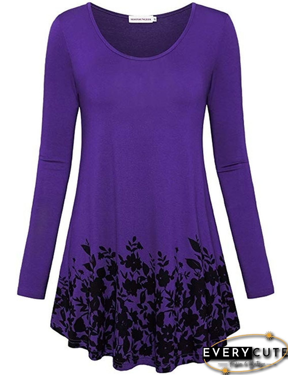 Women Autumn Fashion Floral Printed Tunics Women Basic Long Sleeve Casual Tops T-Shirt