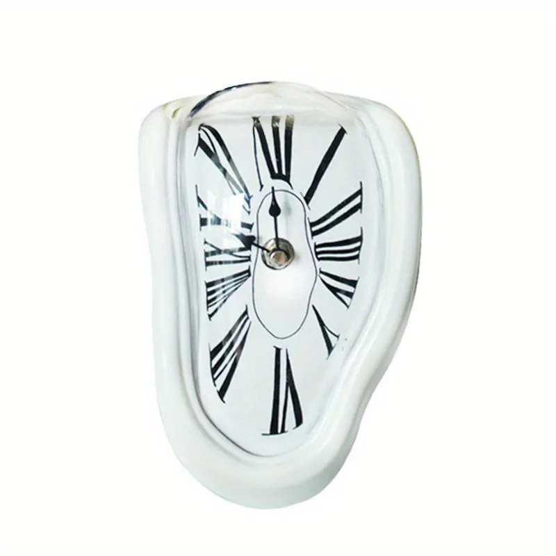 Sdrawing Silent Minimalist Roman Numeral Clock - Vintage Creative Twist Wall Clock for Home Bedroom Living Room