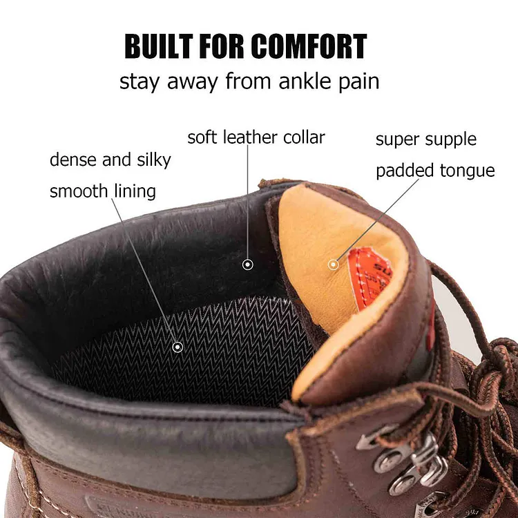 SUREWAY 6 Inch Mens Moc Composite Toe Waterproof Work Boots
