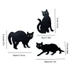 3Pcs Black Cat Garden Scarer Outdoor Cat Decorative Stakes for Home Garden Decor