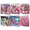 6Pcs Diamond Painting Christmas Deer Greeting Cards Christmas Cards