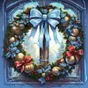 Diamond Painting-DIY Full Round Drill Stained Glass Christmas Wreath