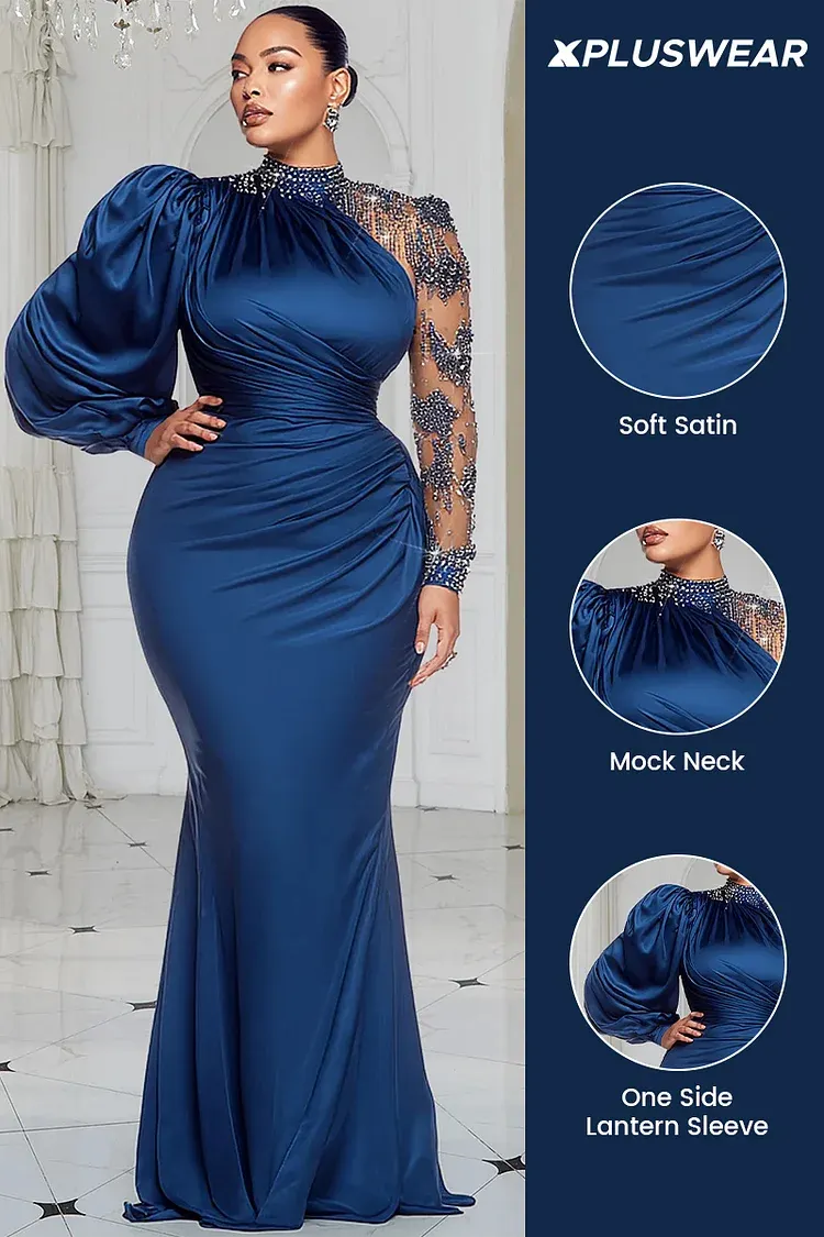 knee length dresses for ladies Deep-V Satin Maxi Dress