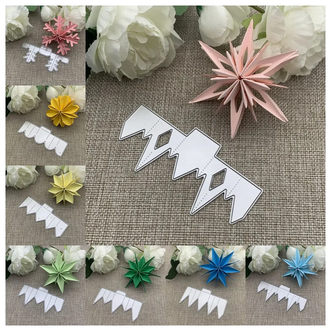 Athvotar Folded Flower Metal Cutting Dies Stencils For DIY Scrapbooking Decorative Embossing Handcraft Die Cutting Template Mold