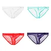 Men's Ultra Thin Breathable Mesh Elephant Nose Pouch Triangle Briefs Underwear Hip Coverage Bikini Panties