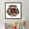 Christmas Fireplace-11CT Stamped Cross Stitch 20*20cm/7.87*7.87in