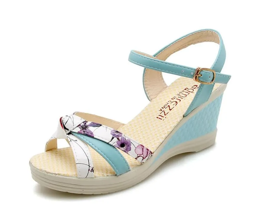 New Shoes Women Sandals Summer Wedge Sandals 2021 Women Shoes Bohemian Fashion Buckle Classic Non-slip Sandals Shoes Women