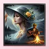 Girl-11CT Stamped Cross Stitch 45*45cm/17.72*17.72in