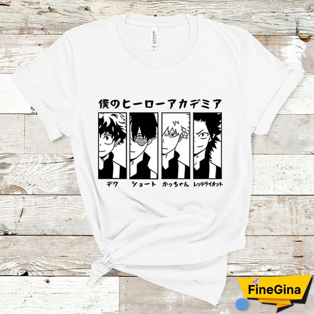 My Hero Academia Graphic Print T Shirt Men Women Casual Round Neck Short Sleeve Tee Tops