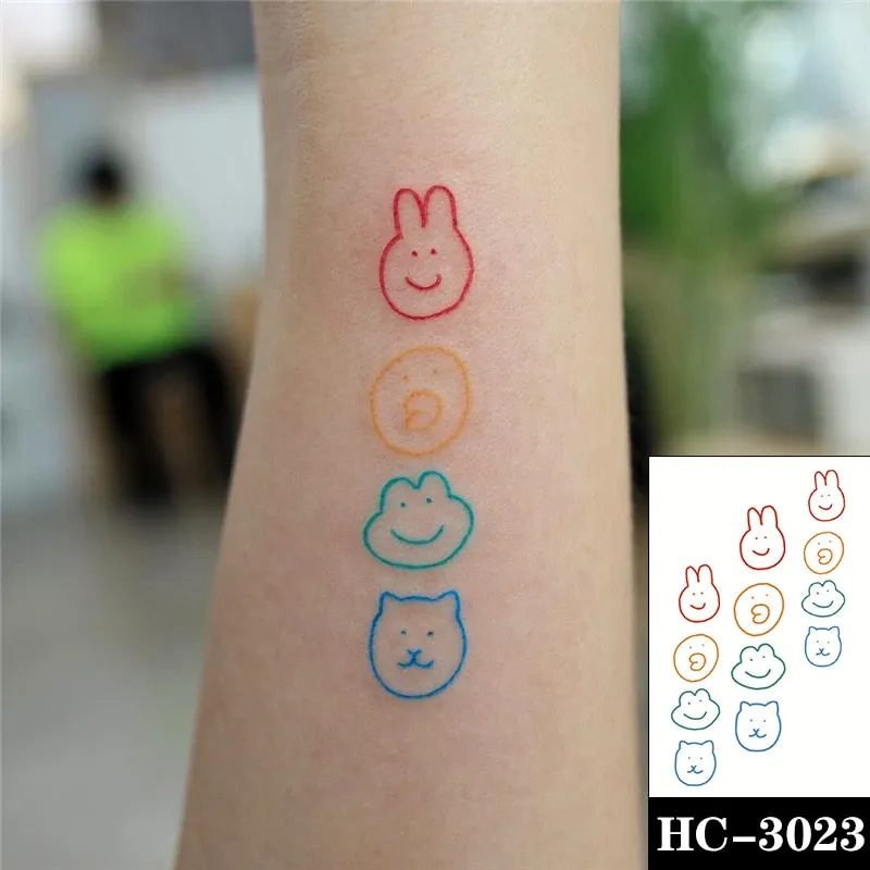 Holding Hands In Love Stickers Hand Heart Tattoo Body Art Makeup Waterproof Temporary Women and Men Fake Tatoo