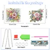 (US Local)2pcs/set 5D DIY Diamond Painting Dots Animal Flower Special Shape Pendant Hanging Craft Kits