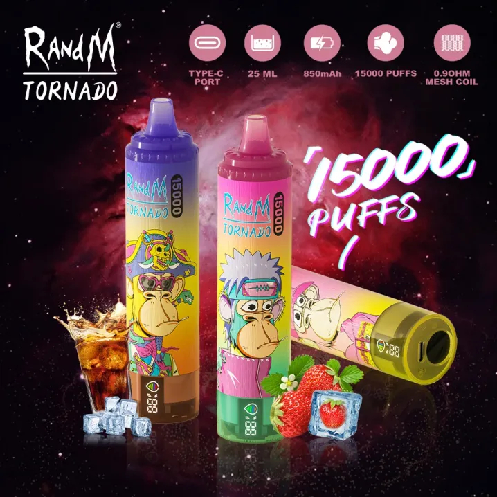randm tornado 15000 vimto RandM Tornado 15000 Puffs Hot New Products LED Display Disposable Vape
