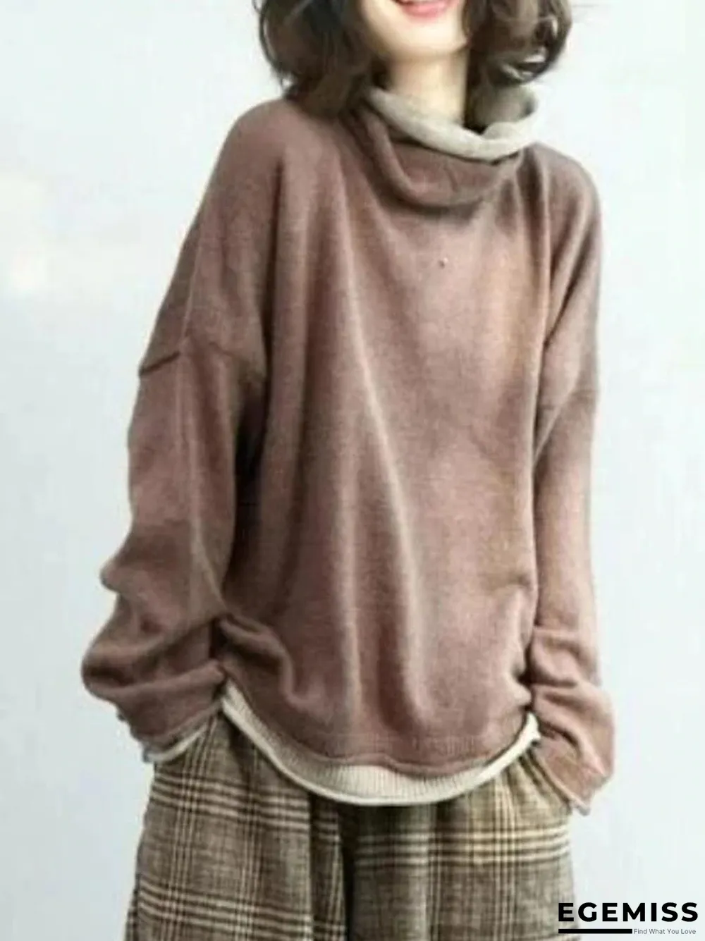 Loose Batwing Sleeves Knitting Sweater | EGEMISS