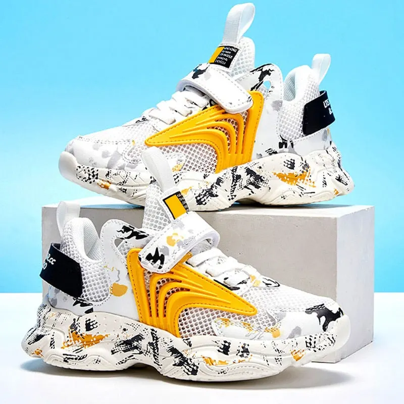 MWY Kids Shoes Baby Boys Girls Children's Casual Sneakers Breathable Soft Anti-Slip Running Sports Shoes Colorful Kids Sneakers
