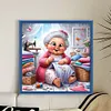 Happy Old Lady - 11CT Stamped Cross Stitch - 45*45cm