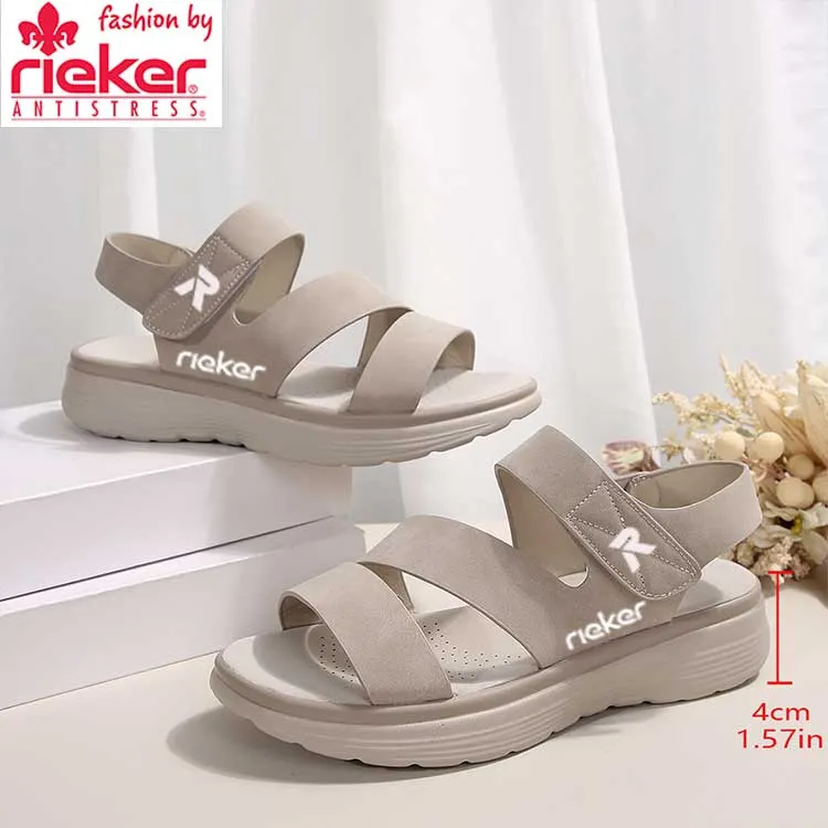 RIEKER&reg; Nove ortopedske sandale s debelim potplatom na čičak za ljeto