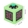 4 Sides Cube Timer with 1.4in Display Digital Countdown Stopwatch Timer 5-Level Brightness No Battery for Poker Casino Chess Tournament