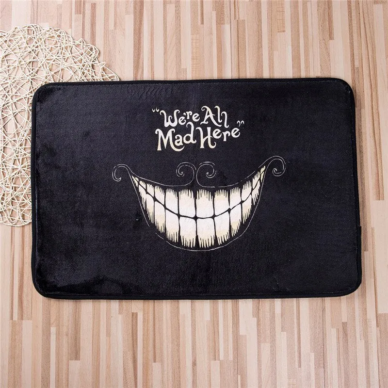 Creative Anti-Skid Door Mat Shaggy Area Elk Cat Print Rug Dining Room Carpet Floor Door Mat Home Bedroom Floor Mat
