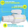 2-Way Ball Valve Float Valve Pool Filter Stop Connector for Home Backyard Plunge