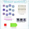 12PCS Diamond Painting Snowflakes Double Sided Keychain