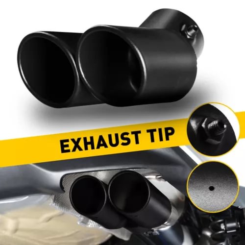 Dronehint Car Auto Black Rear Dual Exhaust Pipe Tail Muffler Tip Throat Tailpipe Parts (For: Acura) Parts