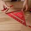 7 Inch Triangle Ruler Aluminum Alloy Metric Imperial Angle Ruler Carpenter Tools