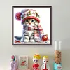 Winter Cat - 18CT Stamped Cross Stitch - 30*30cm