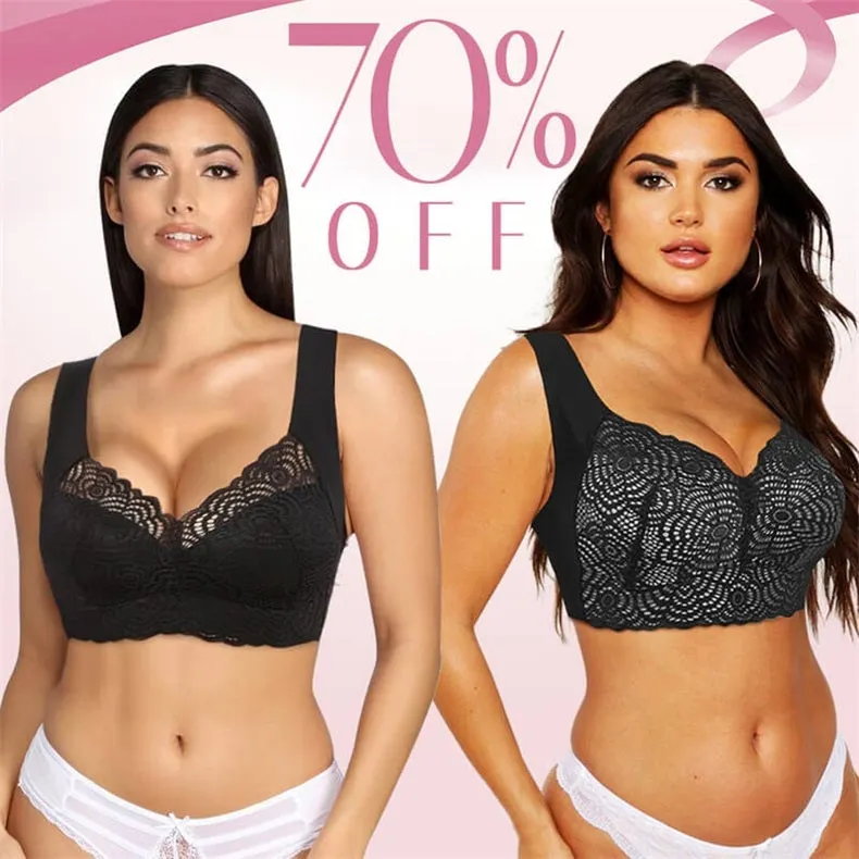 ExSecret - Ultimate Lift Full-Figure Seamless Lace Cut-Out Bra, Comfortable and Breathable Without Restraint