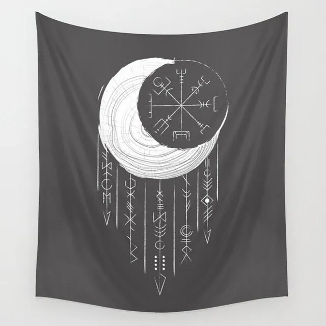 Tarot Tapestry Boho Tapestry Wall Hanging Moon Phase Magic Hand Tapestries Bedroom Decor Bedspread Cover Sun Moon Wall Decor