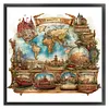 World Map-11CT Stamped Cross Stitch 60*60cm/23.62*23.62in(Big Size)