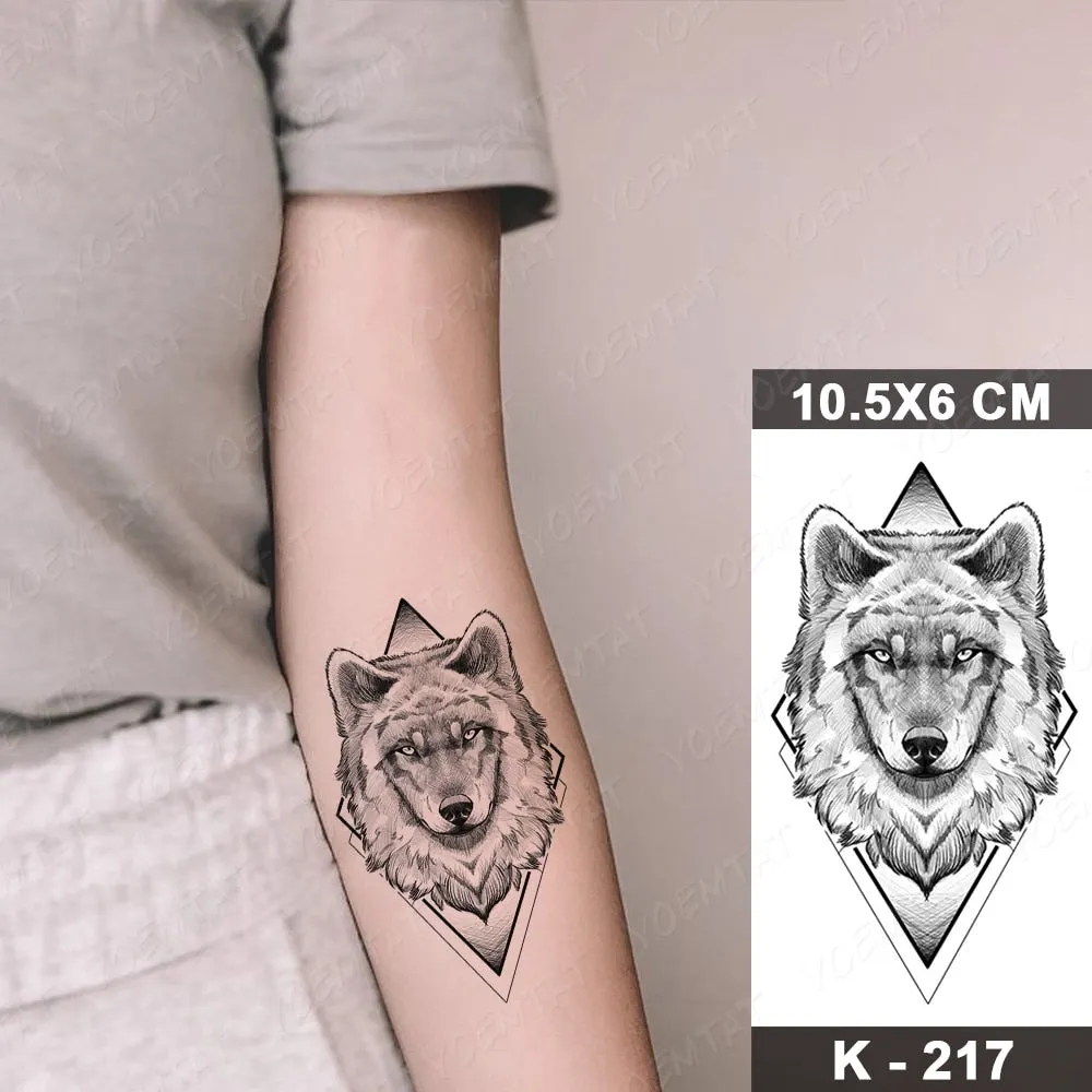 Waterproof Temporary Tattoo Stickers Nun Maria Prajna Diablo Old School Flash Tatto Arm Chest Body Art Fake Tattoos Women Men