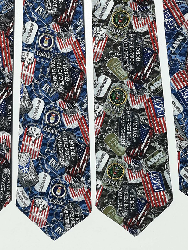 Military Dog Tag Ties