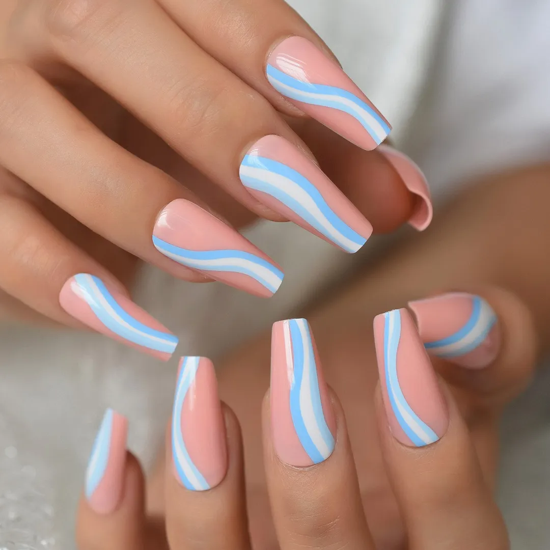 Tai Chi Two Meter White Light Green Press On Full Cover Nail Tips Supplies For Professionals Almond Medium Short Chinese Style-Nail Inspo