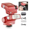 Hi-5 Retro Camera Flash External Hot Shoe Light Retro Fashion Small Portable Outdoor Shooting Light Suitable For Canon Nikon Sony Fuji Leica SLR Micro Single Camera Universal
