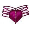 Men's Backless Jockstrap Thong Sexy Zipper Open Front See-Through Underwear Low Rise T-Back G-Strings Briefs