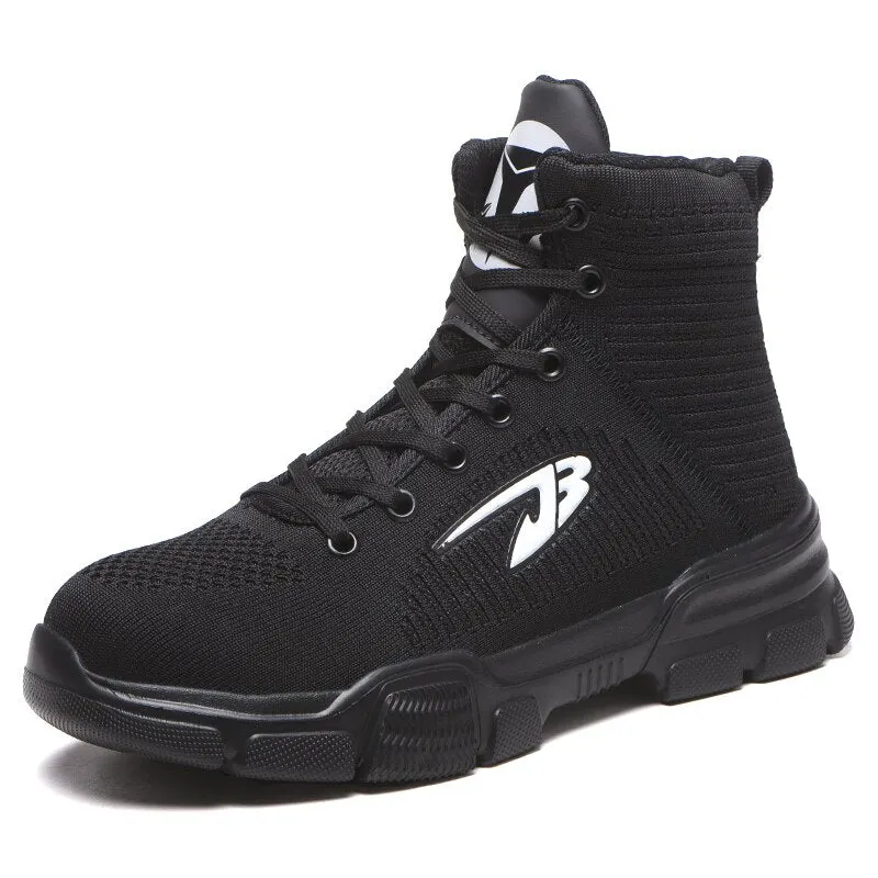 2021 New Work Safety Shoes Men Ankle Boots Steel Toe Shoe Man Anti-Smashing Working Shoes Mens Casual Sneakers Lightweight 0.8KG