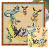 (Stamped/Counted) Evolution Form Of Pok&eacute;mon Eevee - 11CT Cross Stitch 50*50cm/19.69*19.69in