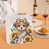 Acrylic Napkin Holder Diamond Painting Kit for Home Table Decor(Sunflower Puppy)