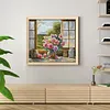 Windowsill Vase-14CT Stamped Cross Stitch 47*44cm/18.5*17.32in